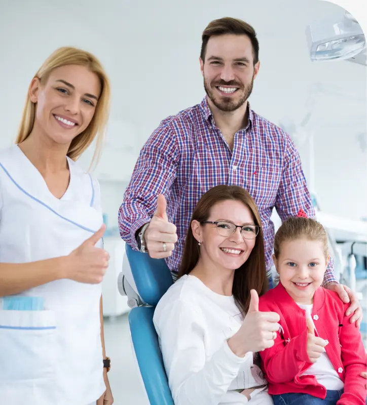 Child smiling during pediatric dental visit
